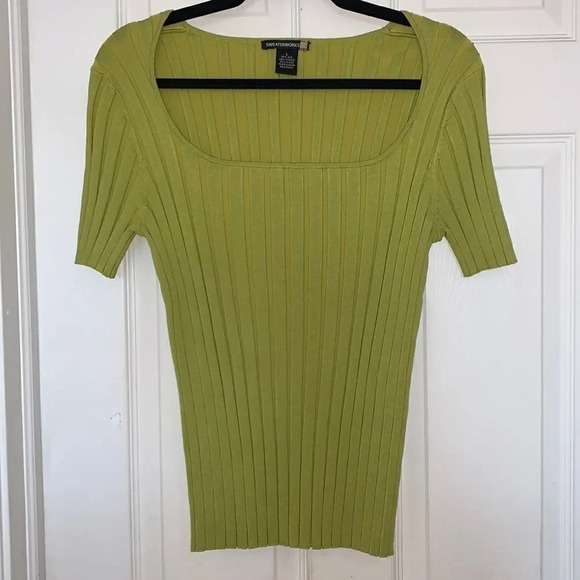 Vintage Sweaterworks ribbed U neck top - Picture 1 of 4